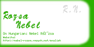 rozsa nebel business card